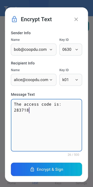 Encrypt and Sign Message